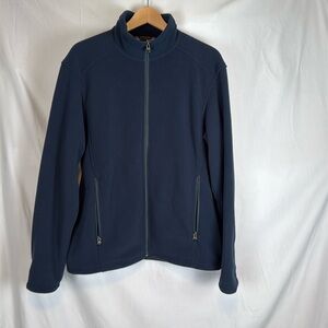 Men's Navy Blue REI Staff Full Zip Fleece Jacket with PolarTec Technology Size M